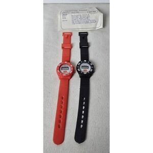 2 Vintage Burger King‎ Rubber Watches , Red/Black